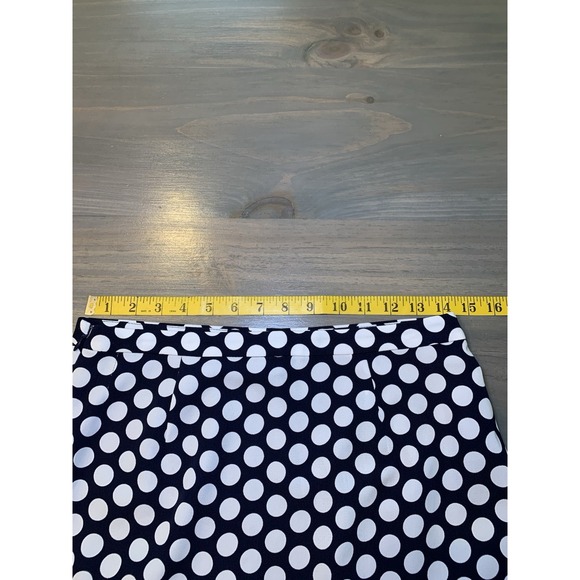 J Crew Navy And White Polka Dot Tiered Ruffle Hem Mini Skirt Women's Size 2 - Picture 10 of 13